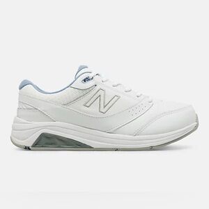 New Balance Women's White and Light Blue Sneakers